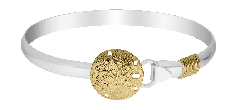 Ladies planet dance bracelets -Sand Dollar Bracelet in Sterling Silver with 14K Yellow Gold