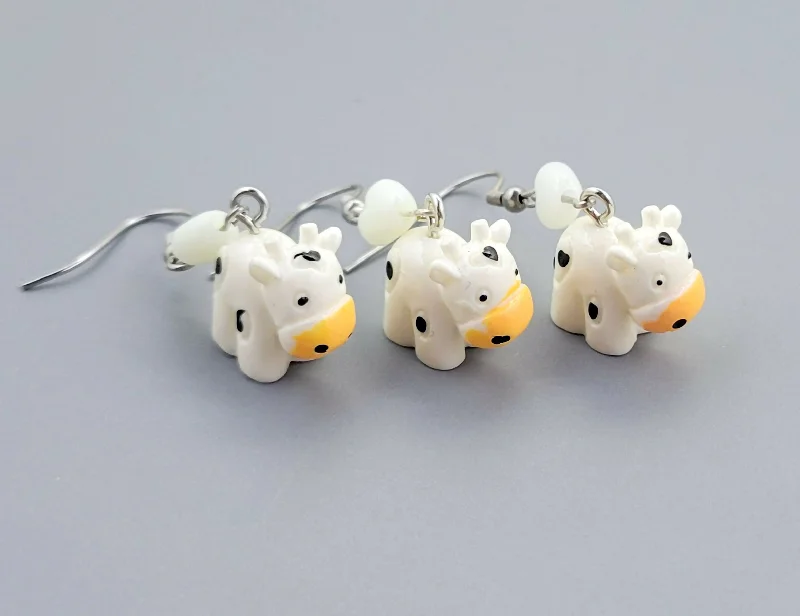 Ladies Earrings for Sister Spark-Barnyard Pals: Cow Earrings