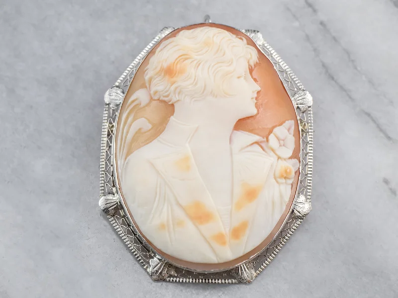 Ladies vintage grace brooches -A Gentlemen's Cameo Brooch or Pendant