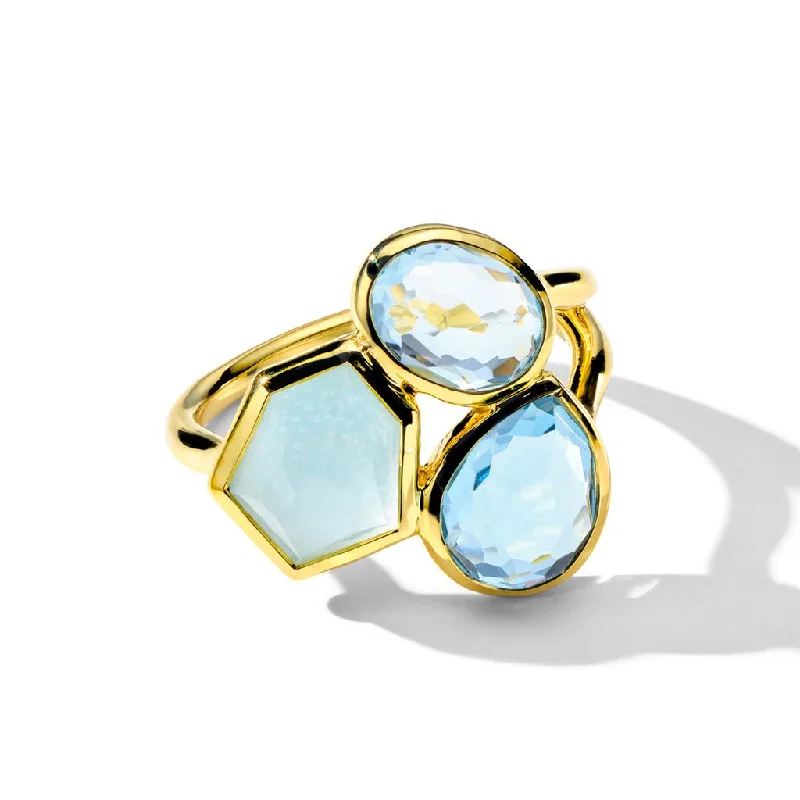 Ladies Rings for Daily Glow-Ippolita 18k Yellow Gold Cluster Ring