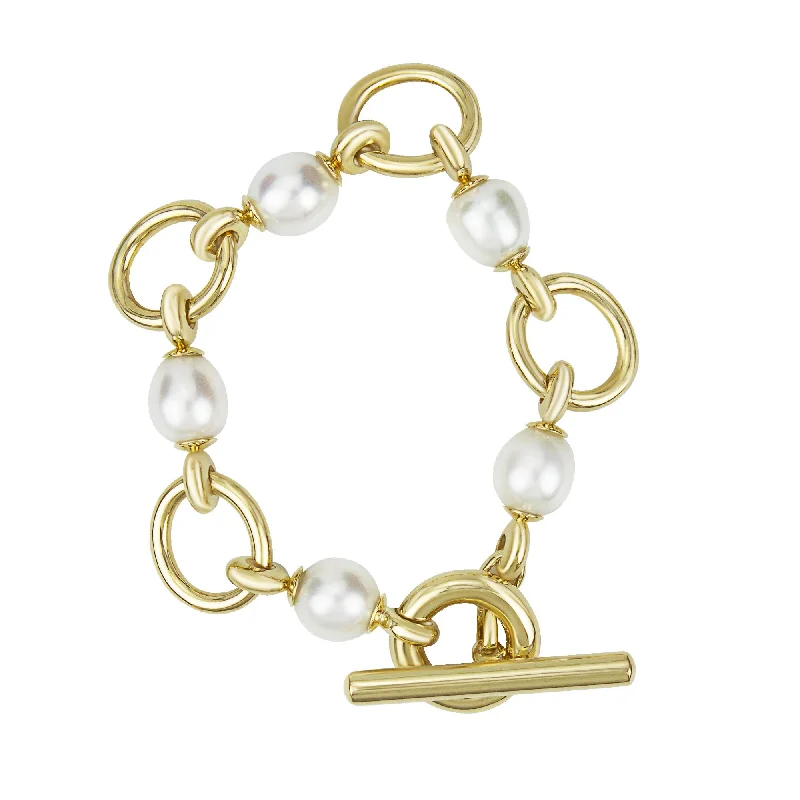 Ladies royal purple bracelets -Toggle Bracelet - South Sea Pearl (2368D)