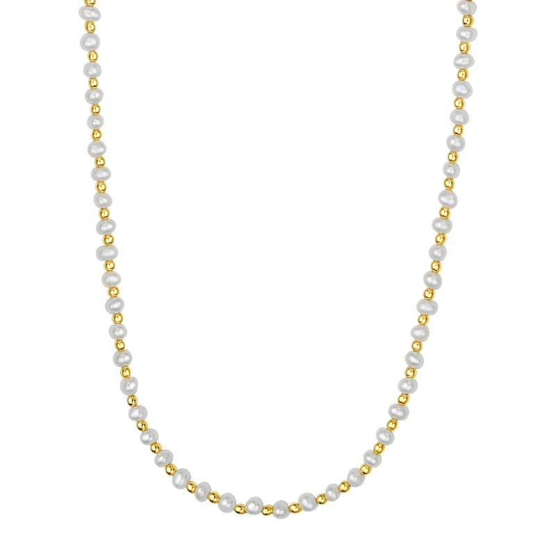 Ladies astral gleam necklaces -14K & Pearl Bead Necklace