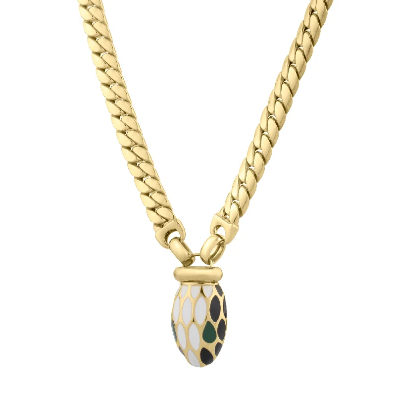 Ladies planet dance necklaces -14K Le Serpent Curb Link Necklace