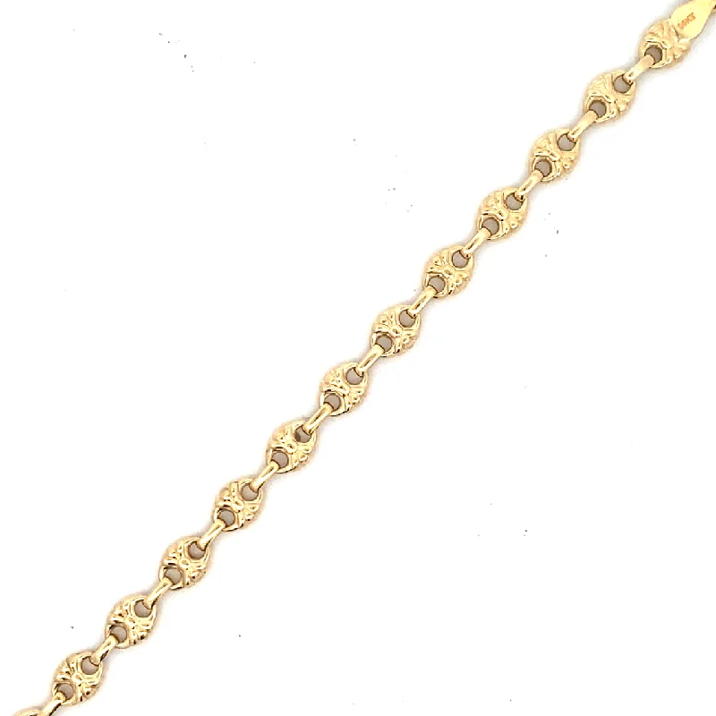 Ladies stellar shine bracelets -Estate Fancy Link Bracelet in Yellow Gold