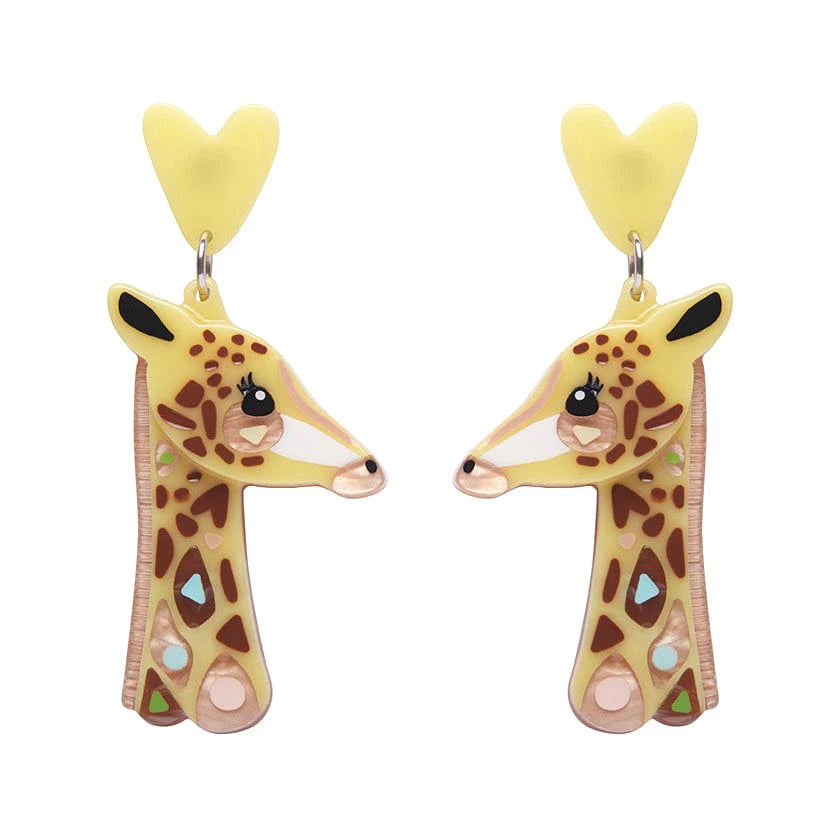 Ladies Earrings with Plum Axinite-Erstwilder - The Genteel Giraffe Earrings - Pete Cromer Wildlife (2022)