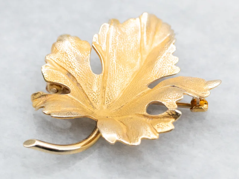 Ladies joyful gleam brooches -Gold Leaf Brooch