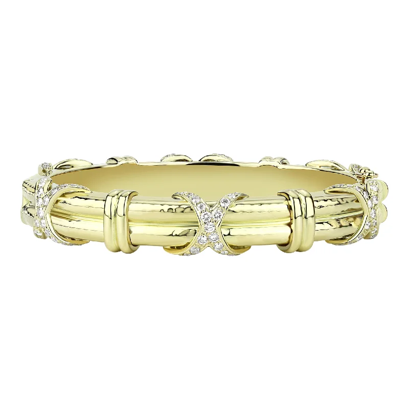 Ladies initial glow bracelets -Repair - Bangle - Diamond in 18K Gold (2310E)