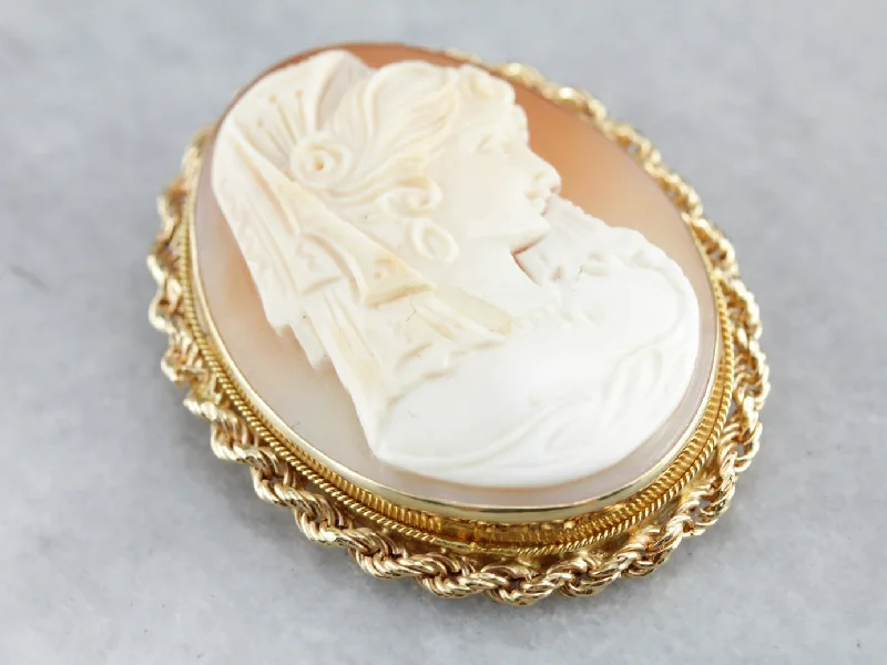 Ladies cosmic fate brooches -Vintage Cameo Brooch or Pendant