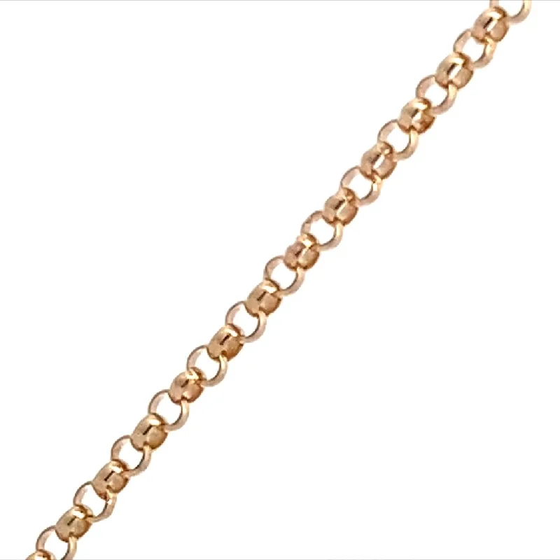 Ladies lively glow bracelets -7" Encircle Permanent Rolo Bracelet in Yellow Gold