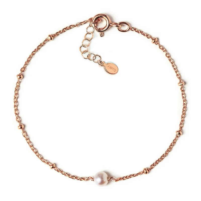 Ladies cat whisker bracelets -Pearl Bead Chain Bracelet