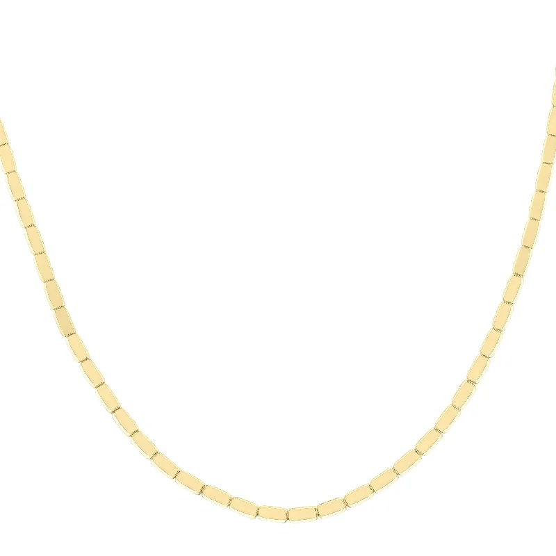 Ladies zen harmony necklaces -14K Yellow Brick Necklace