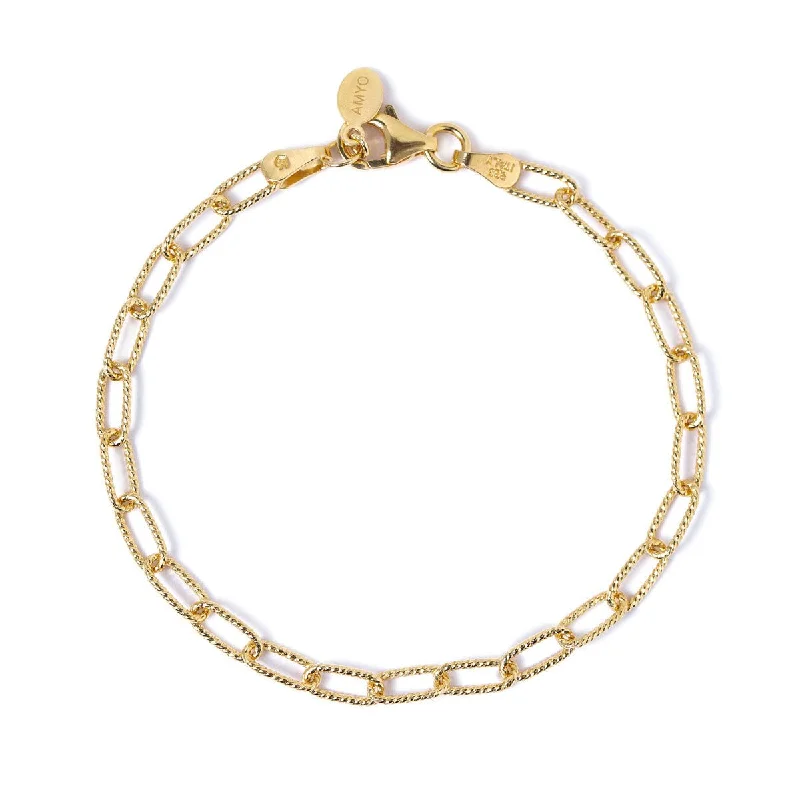 Ladies budget sparkle bracelets -Oval Link Chain Bracelet