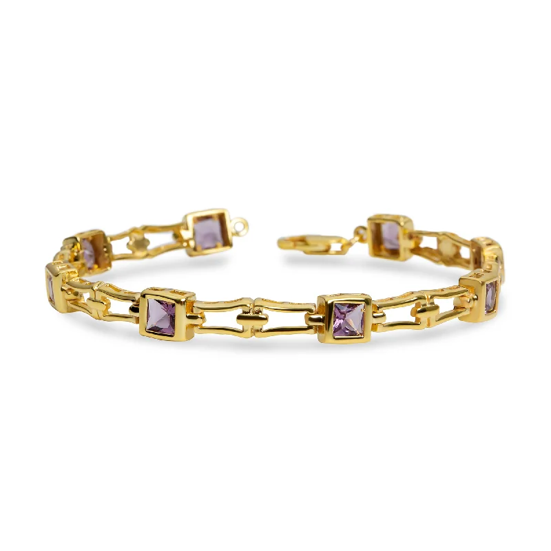 Ladies dreamy moonstone bracelets -THE PURPLE SQUARE VEDRA LINK BRACELET