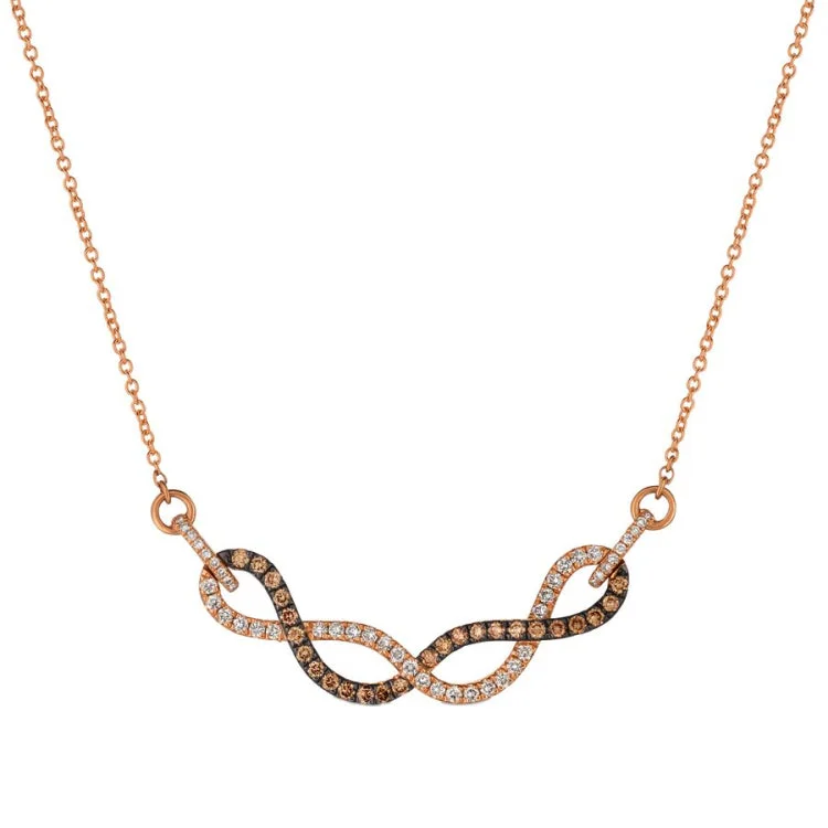 Ladies hopeful spark necklaces -Le Vian 14K Strawberry Gold Necklace