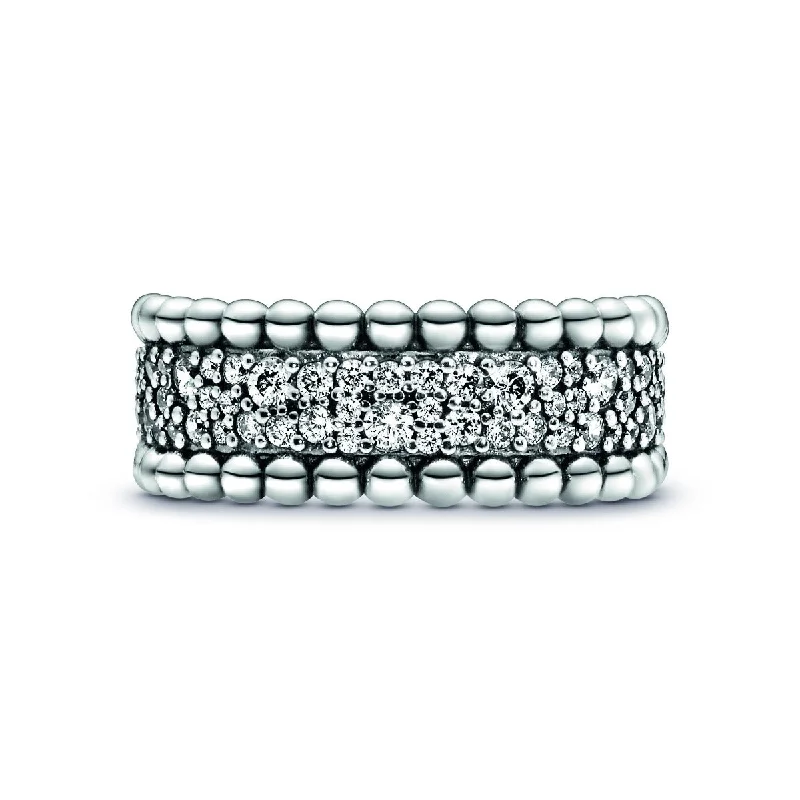 Ladies Rings for Grandma Glow-Beaded Pavé Band Ring 198676C01