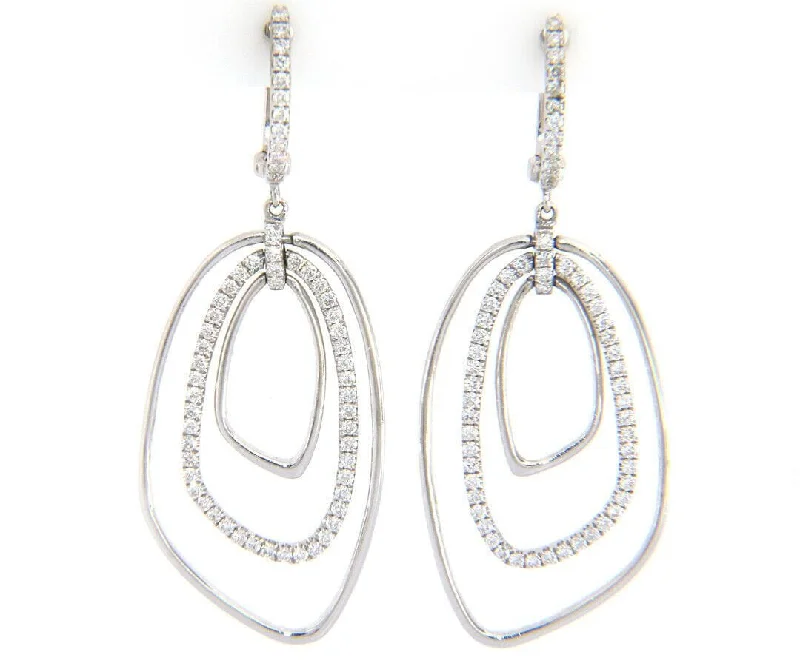 Ladies Earrings with Fringe Spark-New Frederic Sage Diamond Layered Dangle Earrings in 14K