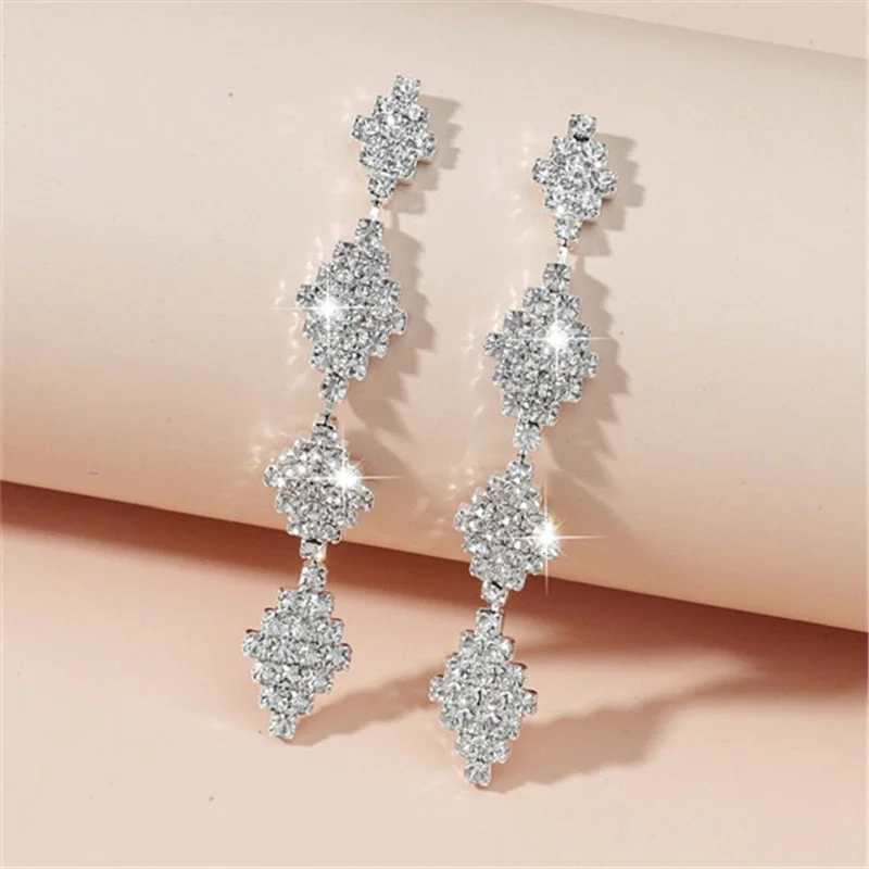 Ladies Earrings with Angel Glow-Austrian Crystal Rhinestone Earrings JS-035