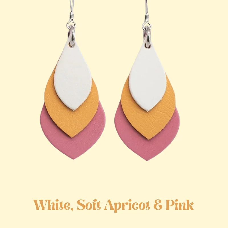 White, Soft Apricot & Pink