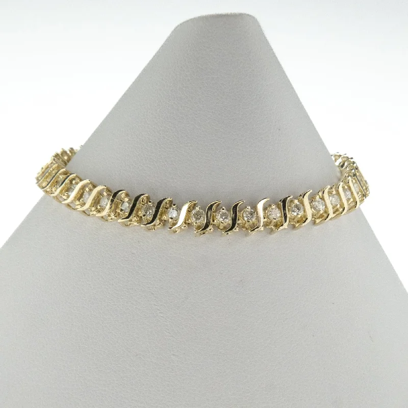 Ladies slim sparkle bracelets -2.00ctw Multi Diamond 7" Tennis Bracelet in 14K Yeallow Gold