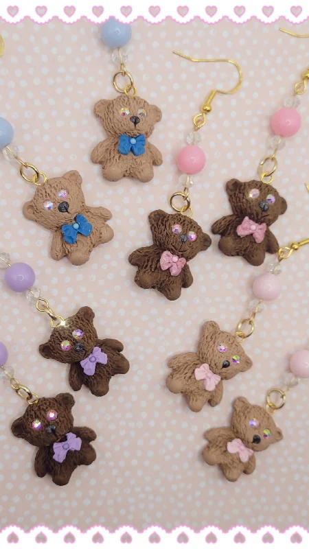 Ladies Earrings Open Glow-Sweet Bear Earrings