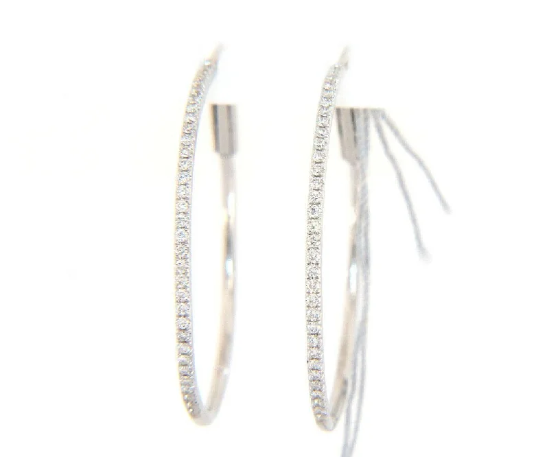 Ladies Earrings for Sister Spark-New 0.25ctw Diamond Hoop Earrings in 14K