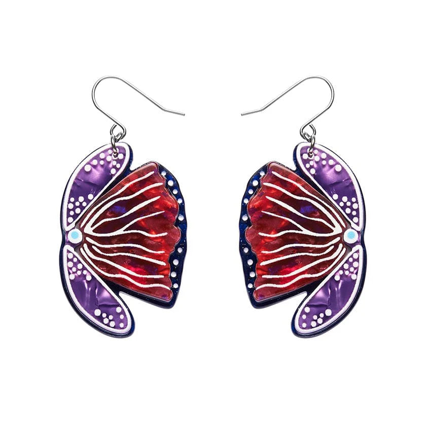 Ladies Earrings with Crimson Zincite-Erstwilder Fervent Feather Drop Earrings  - Lauren Rogers (2024)