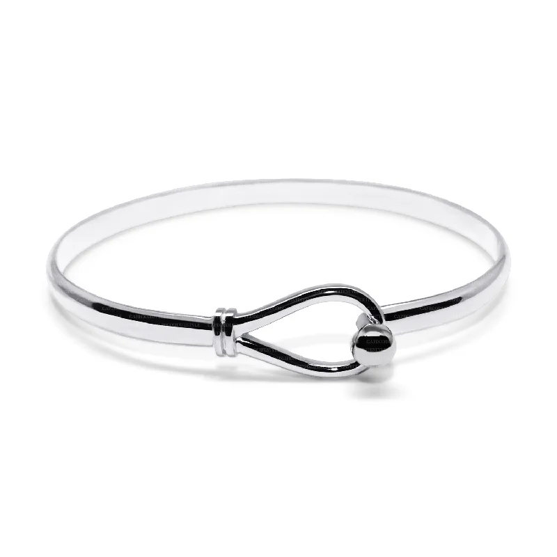 Ladies balanced charm bracelets -Loop Knot Bracelet in All Sterling Silver