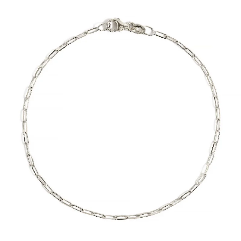 Ladies sleek wrap bracelets -Thin Chain Link Bracelet