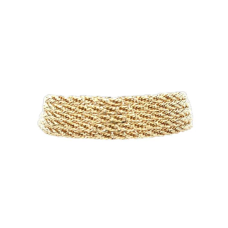 Ladies desert dune bracelets -Estate Fancy Link Bracelet in Yellow Gold