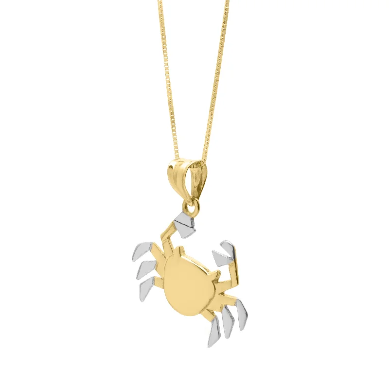 Ladies shiny gloss necklaces -10K Crab Necklace