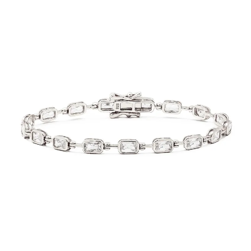 Ladies cosmic charm bracelets -Emerald Link Tennis Bracelet