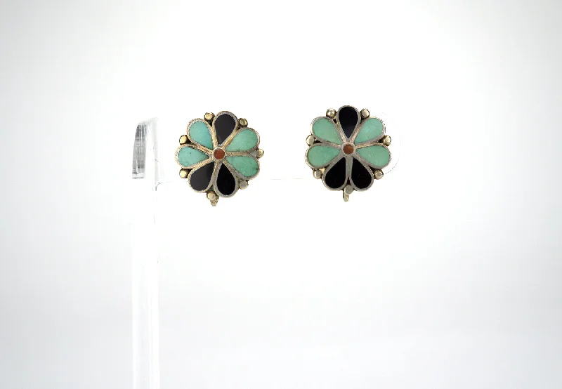 Ladies Earrings for Teacher Shine-Zuni Cactus Flower Earrings