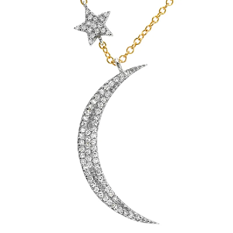 Ladies holiday cheer necklaces -Moon and Star Necklace