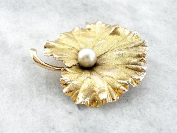 Ladies sunbeam shine brooches -Beautiful Aspen Leaf Brooch