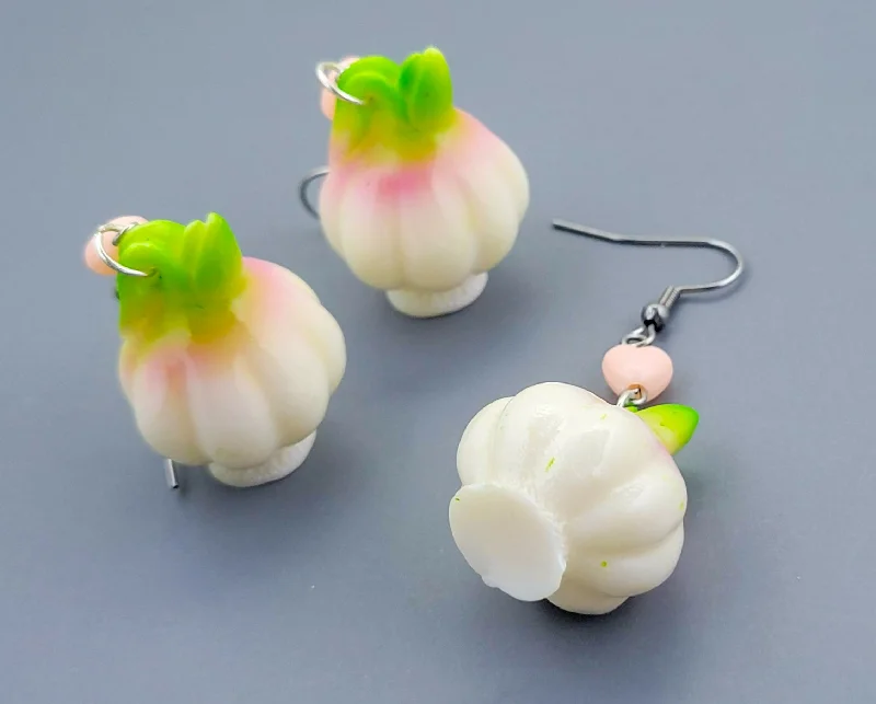 Ladies Earrings for Party Spark-Barnyard Finds: Garlic Earrings