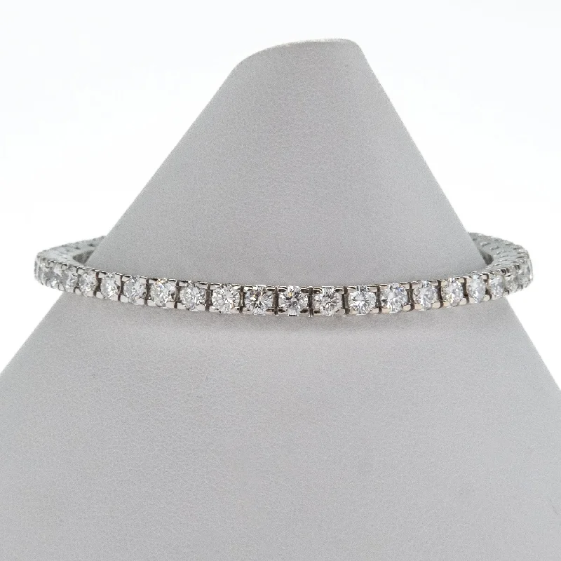 Ladies resin craft bracelets -6.25ctw Diamond Tennis Bracelet in 14K White Gold