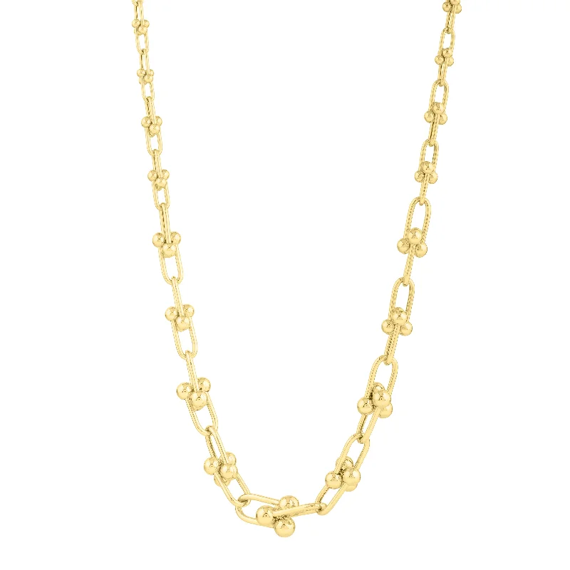 Ladies city beat necklaces -14K Graduated Jax Link Necklace