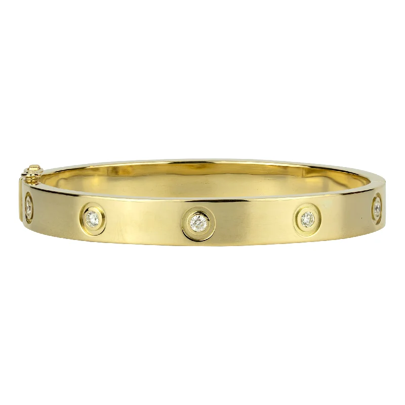 Ladies modern edge bracelets -Bangle - Diamond (2278F)