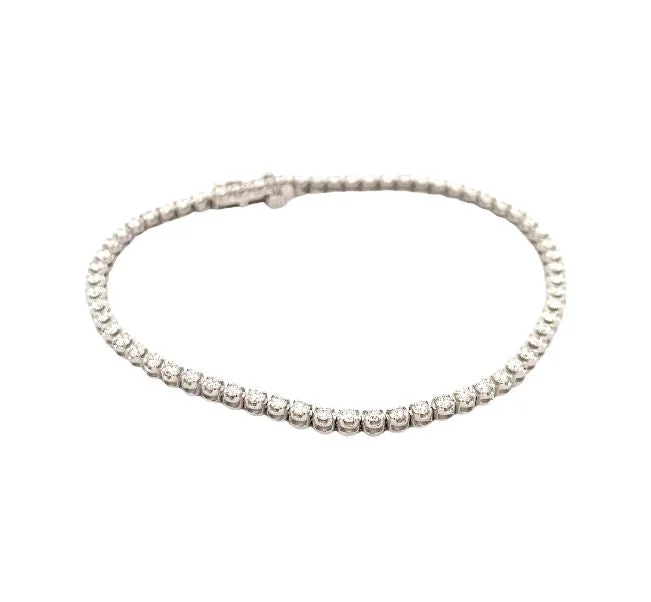 Ladies hopeful spark bracelets -7" Lab-Created 2.0ctw Diamond Tennis Bracelet in White Gold