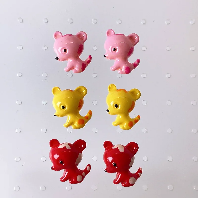 Ladies Earrings Gift Glow-Instant Shipping! Retro Baby Animal Earrings (3 Colors)