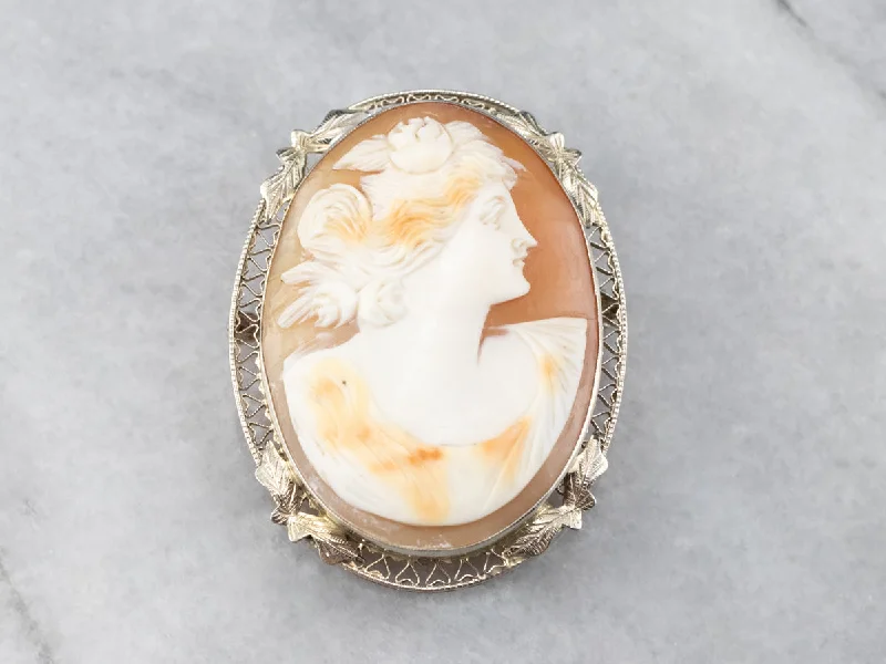 Ladies serene amethyst brooches -Vintage Cameo Brooch or Pendant