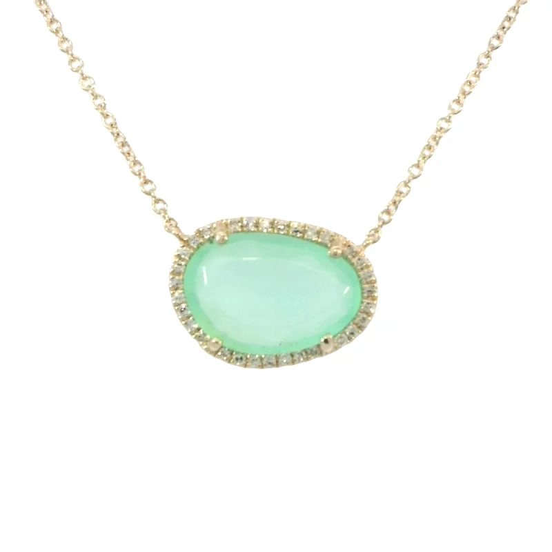 Ladies bright acrylic necklaces -Chrysoprase Necklace