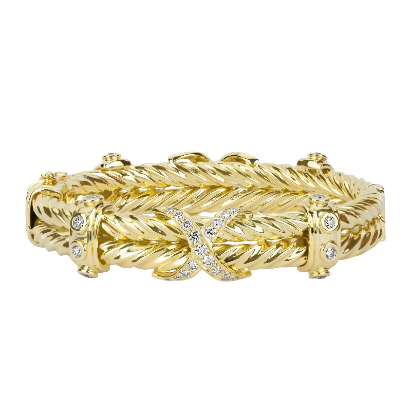 Ladies broad band bracelets -Bangle - Diamond (2349A)