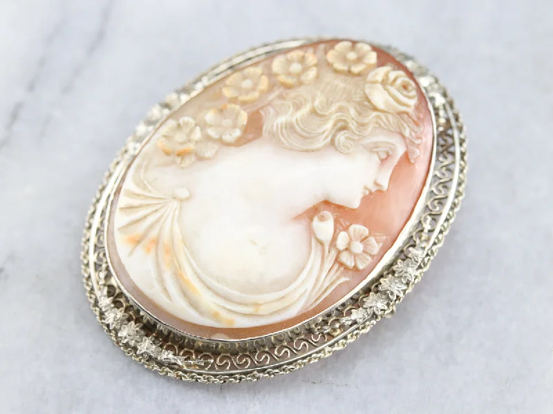 Ladies city beat brooches -Art Deco Cameo Brooch or Pendant