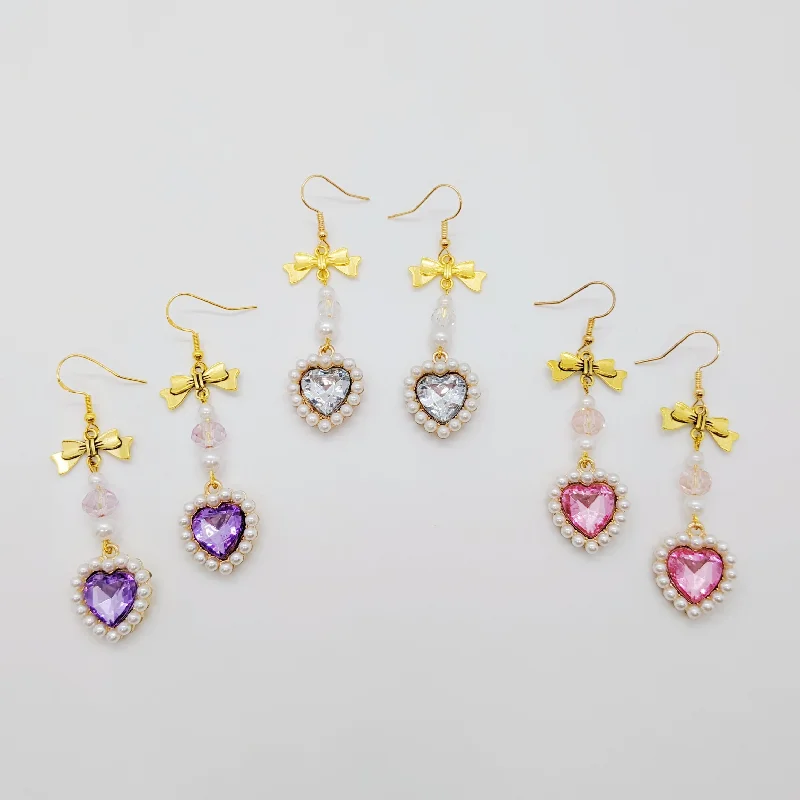 Ladies Earrings with Hex Shine-Hime Heart Earrings