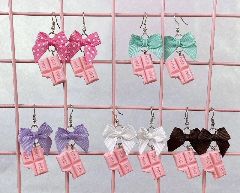 Ladies Earrings for Pioneer Shine-Pink Chocolate Earrings (5 Colors)