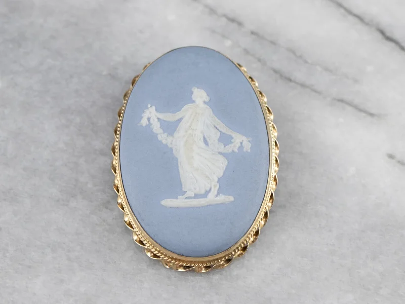 Ladies dazzling party brooches -Vintage Wedgwood Cameo Brooch or Pendant