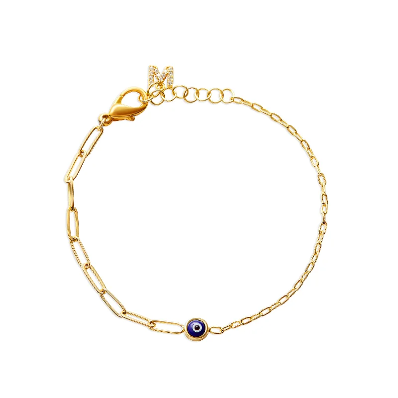 Ladies triangular glow bracelets -THE EVIL EYE SPLIT CHAIN BRACELET