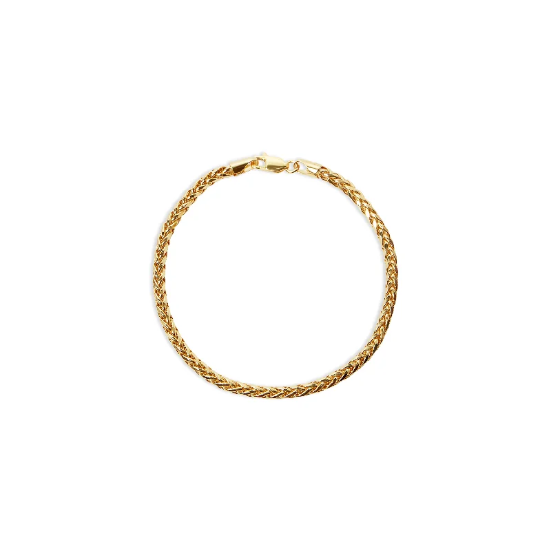 Ladies bold red bracelets -THE THIN 14KT FRANCO BRACELET