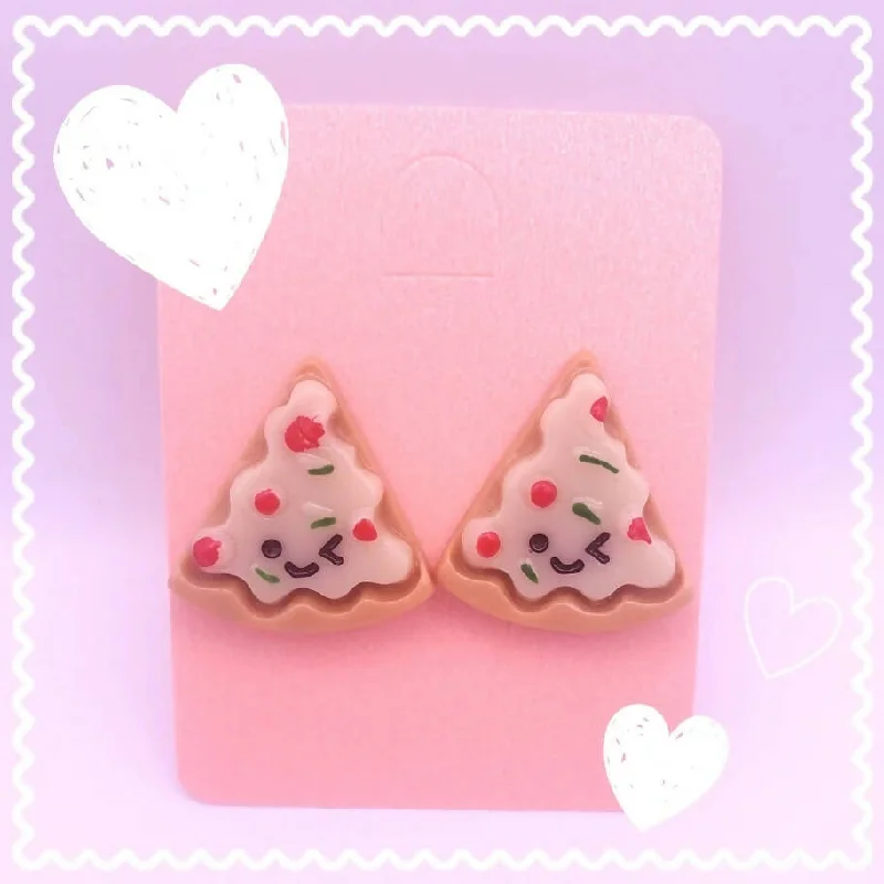 Ladies Earrings for Mom Shine-I A-Dough Pizza Earrings